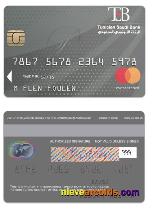 Tunisia International Tunisia Bank platinum mastercard